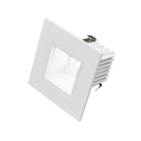 Nicor Lighting 2 in. Square LED Downlight with Baffle Trim in White - 3000K DQR2-10-120-3K-WH-BF